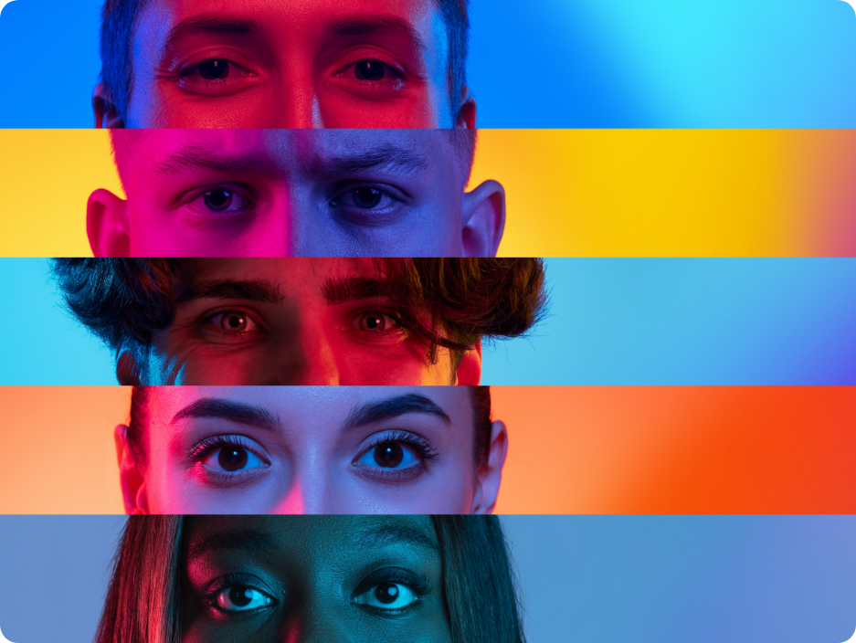 tètes de couleurs