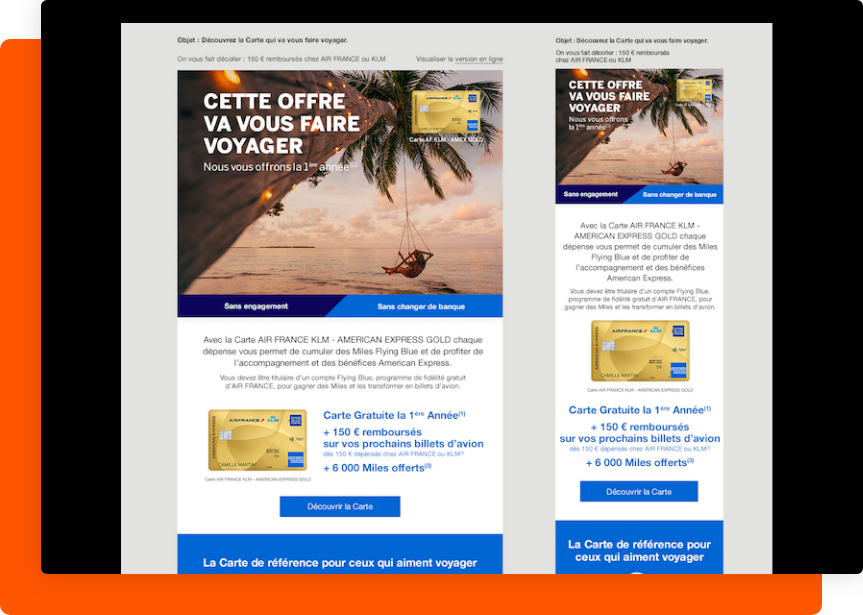 mails campagne air france klm